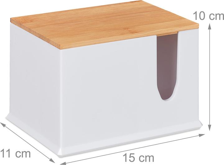 Actual product image Relaxdays Cotton Swab Storage Box