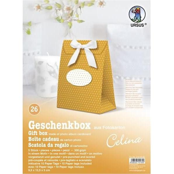 Thumbnail - Ursus, Geschenkverpackung, Geschenkbox Celina 9,5x12,5x5cm VE=5 Stück Motiv: 26 (Geschenkbox, 5 x)