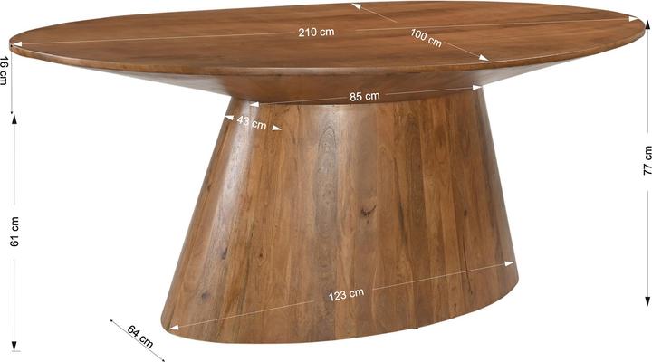 Image du produit SIT Möbel Mango Natural (210 x 100 x 77 cm)