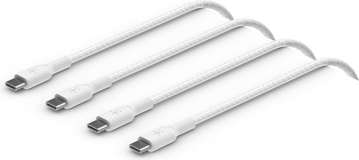 Actual product image Belkin USB-C to USB-C Braided PVC 2m Twin Pack (2 m, USB 2.0)