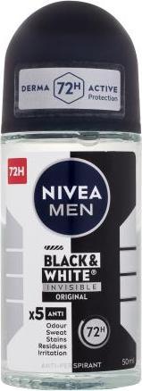 NIVEA Ball antiperspirant for men Invisible For Black & White Power 50 ml (Roll-on, 50 ml)