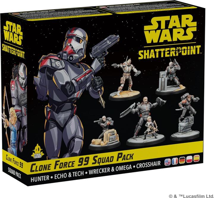 Atomic Mass Games AMGD1024 - Star Wars : Shatterpoint - Clone Force 99 Squad Pack (Pack Squad Unité de clonage 99 (Allemand)