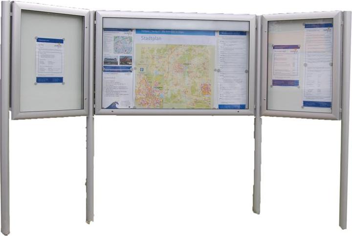 Actual product image kaiserkraft Showcase for indoor and outdoor use (Magnet board, 80 x 54 cm)