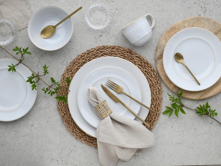 Produktbild CreaTable Geschirr–Set Antique, 16–teilig für 4 Personen, mit Rillenstruktur (16 Stk.)