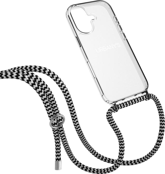 Produktbild Urbany's Necklace Case HYPNOTIC ZEBRA iPhone 17 Silber Ring
