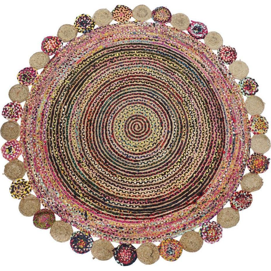 DKD Home Decor, Tappeto per bambini, Carpet Cotton Multicolour Jute (200 x 200 x 1 cm) (200 x 200 cm)