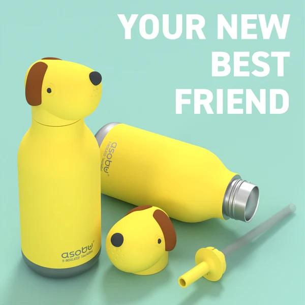 Image du produit Asobu Bestie Dog - Bouteille isotherme avec paille 460 Ml (0.46 l)