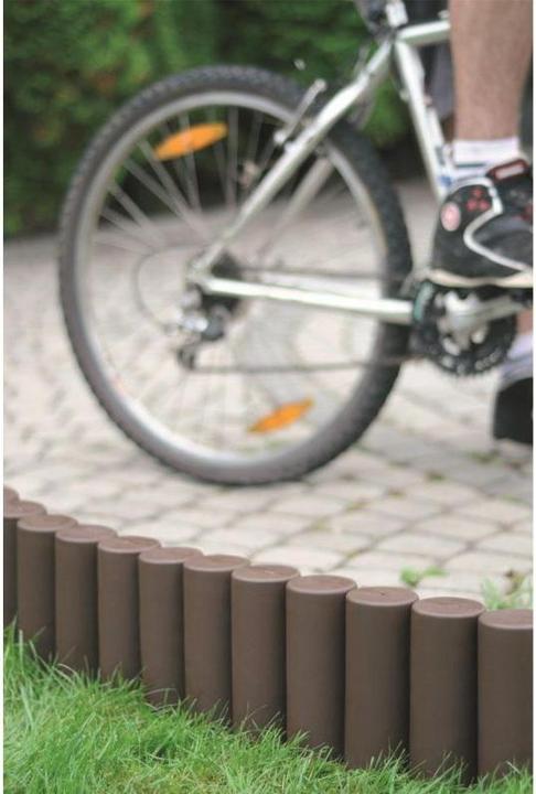 Produktbild Prosperplast Palisade 2,7 m Beetumrandung Rasenkante Randstein Kantenstein, braun, 31 x 28 x 26,6 cm (270 cm)