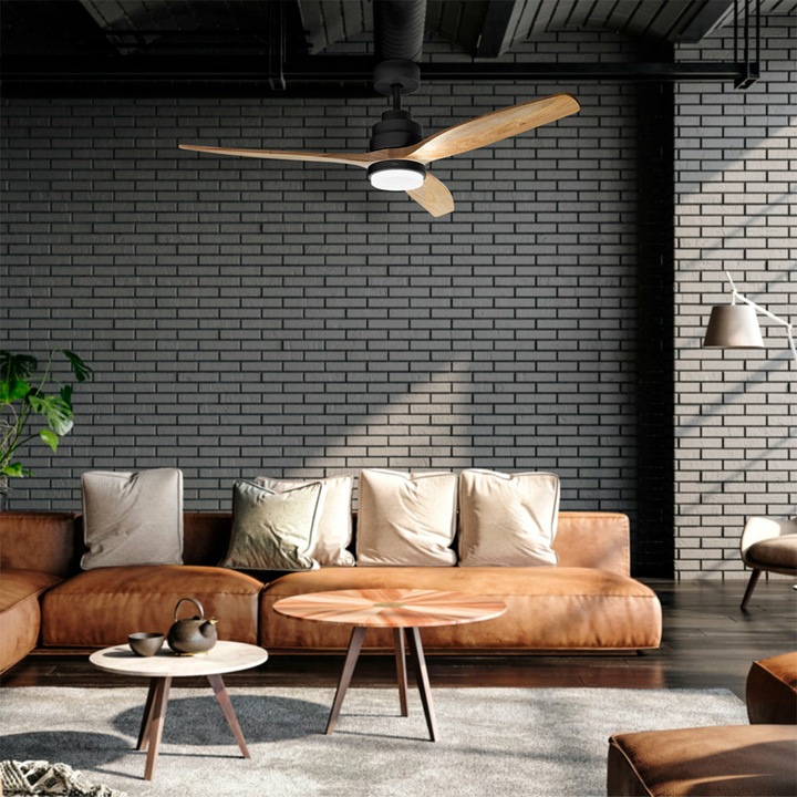 Produktbild Ufesa Nepal Ceiling Fan Inox/Oak 132cm LED (50.40 dB)