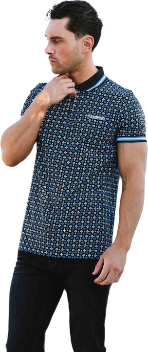 Actual product image Lambretta Mens SS25 Geometric Polo Shirt (3XL)