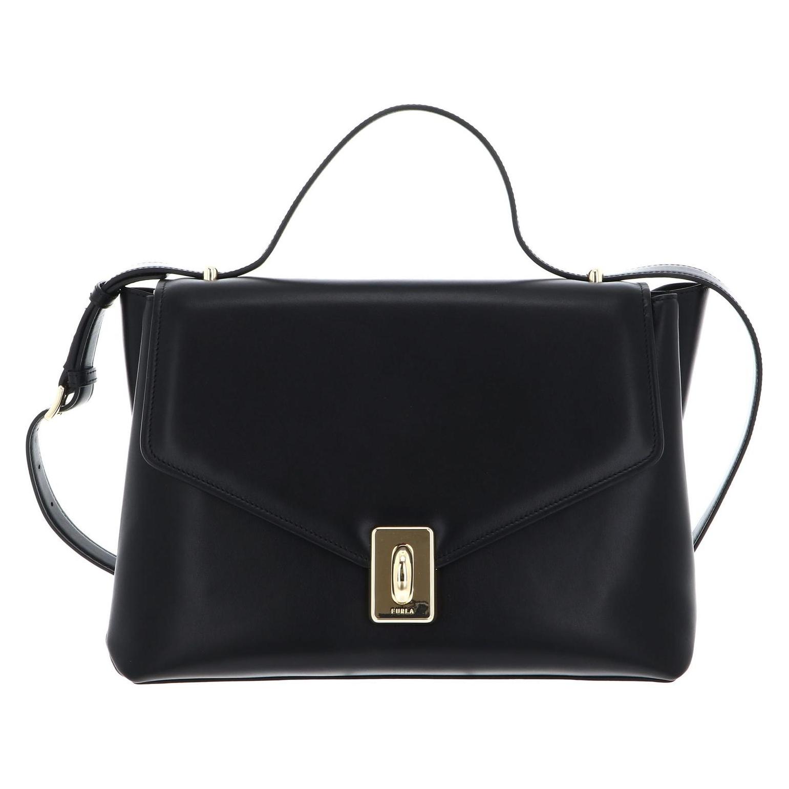 Furla, Damen, Handtasche, Meridiana Shoulder Bag, Schwarz