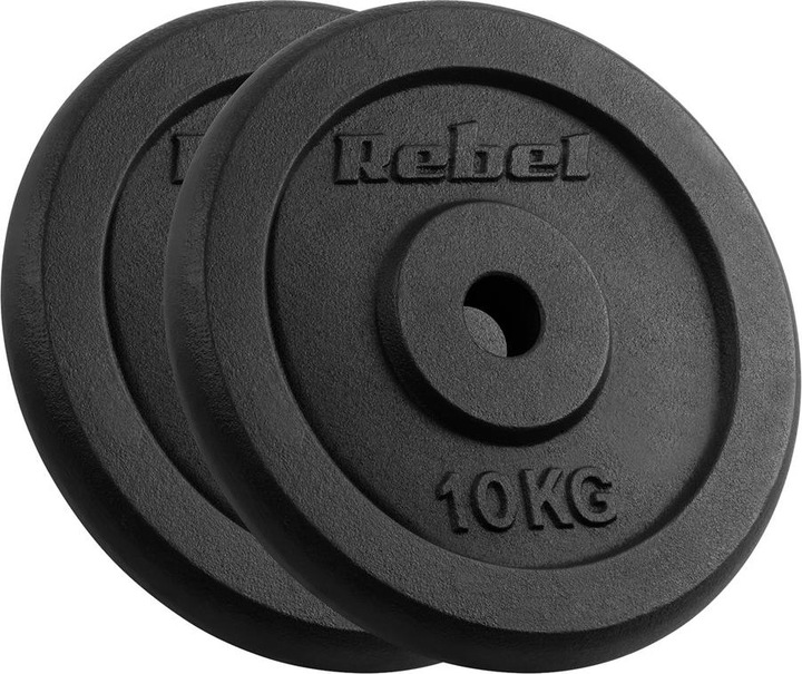 Actual product image Rebel Cast iron weight set 2x10kg Bore 31mm classic disc ACTIVE