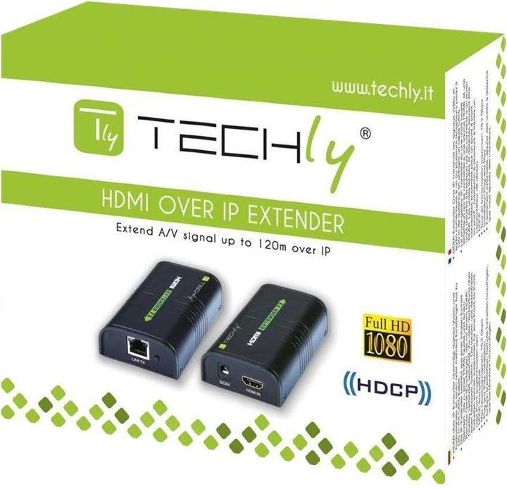 Produktbild Techly Extender (Verlängerung) HDMI Extender/Splitter über IP (120m) (CAT6a, 0.11 m)