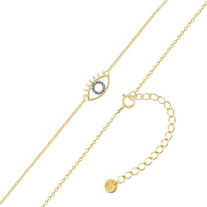 Immagine prodotto Glanzstücke München Collana da donna con occhio onniveggente in argento sterling - 34660 (000 placcato oro giallo, Argento 925, 40 - 45 cm)