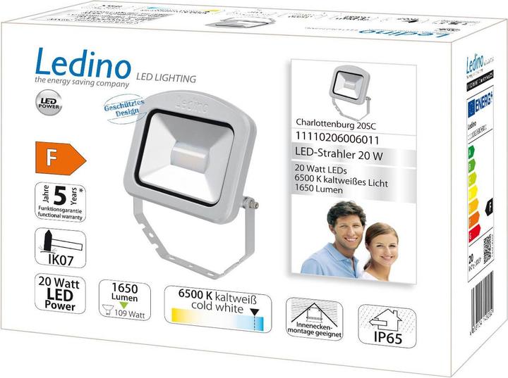 Actual product image Ledino LED spotlight Charlottenburg (1800 lm, IP65)