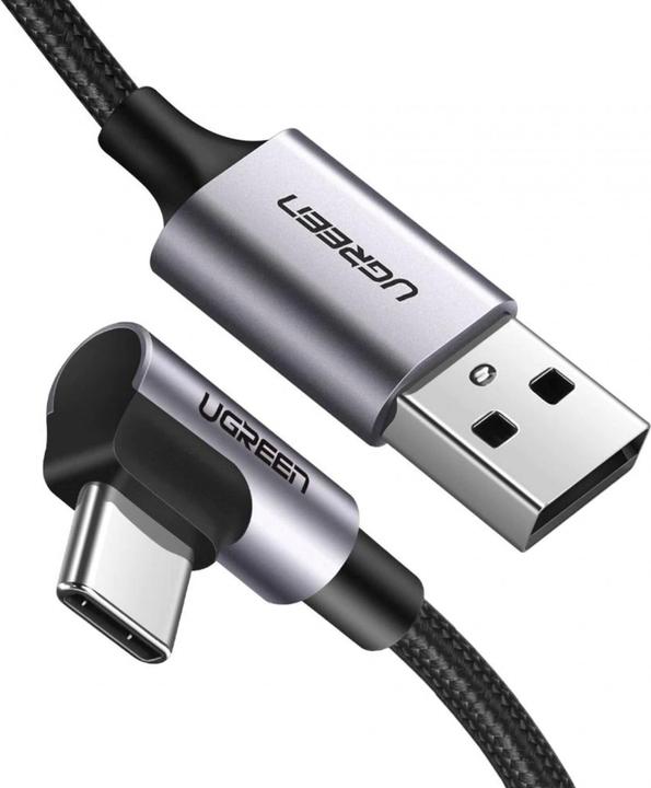 Productafbeelding Ugreen USB-C Haaks naar USB-A 2.0 A 3A Datakabel (2 m, USB 2.0)