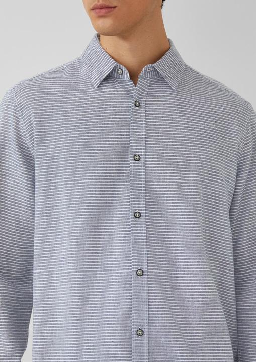 Immagine prodotto s.Oliver Regular Fit: Langarmhemd aus Leinenmix mit Streifen (L)