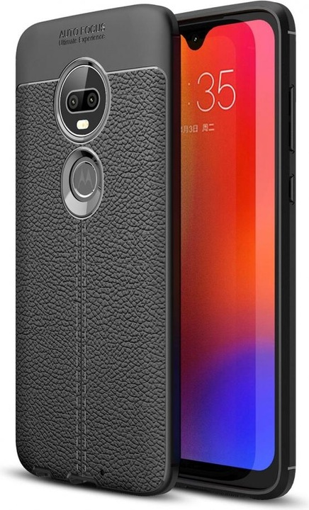 Produktbild Screenguard Motorola Moto G7 Plus Hülle Leather Design TPU Cover (Motorola Moto G7 Plus)