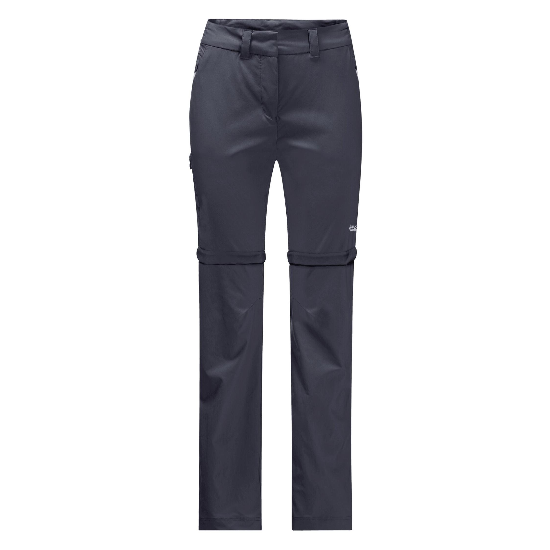 Jack Wolfskin, Damen, Outdoorhose, Overland Zip Away (46), Grau