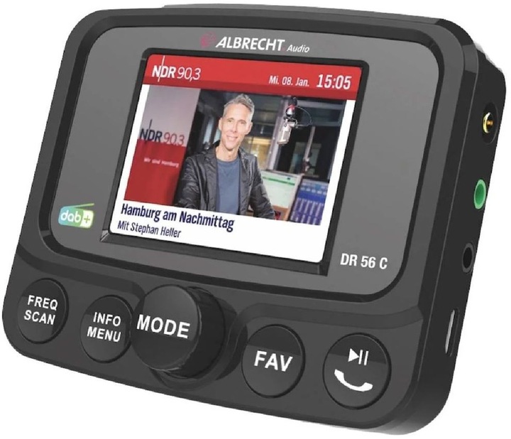 Albrecht DR 56 C DAB+ Autoradio-Tuner mit Farbdisplay