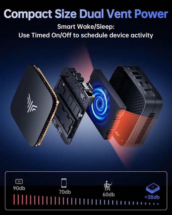 Image du produit NiPoGi Mini PC Essenx E1 mit Dual Display 4K UHD (8 Go, Intel N150)
