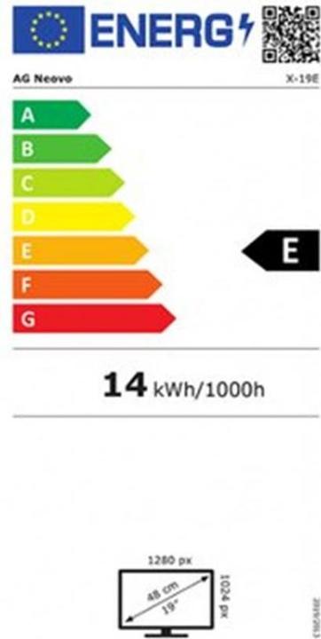 Energy Label AG neovo X-19EW 19IN 1280 X 1024 250CD (1280 x 1024 pixels, 19")