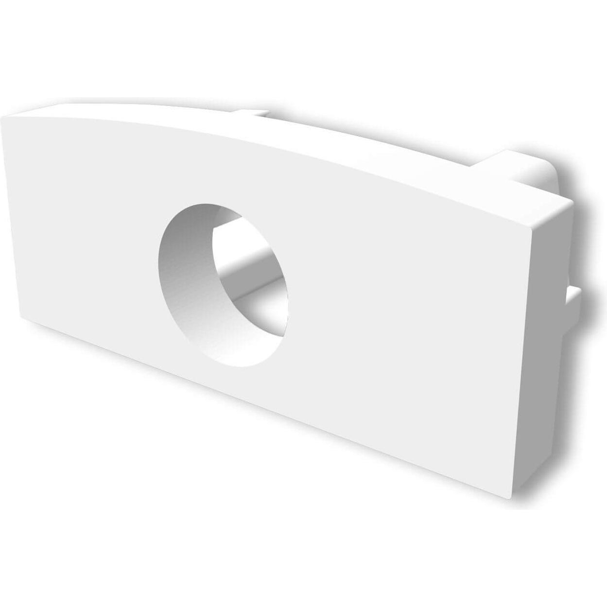 Isoled, Zubehör Beleuchtung, Endkappe EC224 für Profil MINI-AB V2 weiss, mit Kabeldurchführung, 1 STK