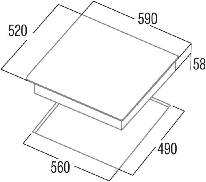 Produktbild Cata Induction Hot Plate IB6403E2BK 5300 w (59 cm, Induktionskochfeld)