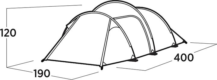 Produktbild Easy Camp Tunnelzelt Hemsedal 3 (olivgr?n, Modell 2025) (Tunnelzelt, 4.60 kg, 3 Personen)