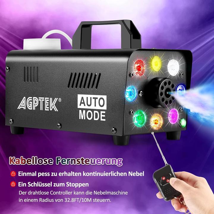 Actual product image Agptek Fog machine 500W, portable