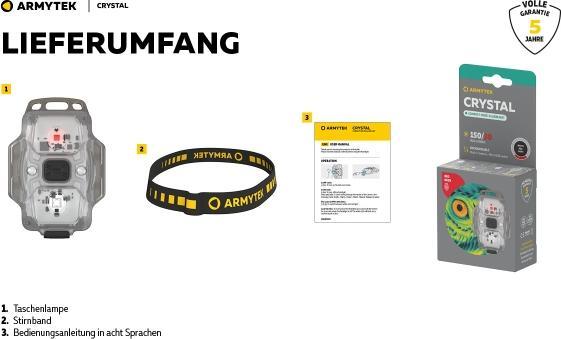 Image du produit ArmyTek Latarka Crystal Yellow (jaune cristal) (6.30 cm, 150 lm)