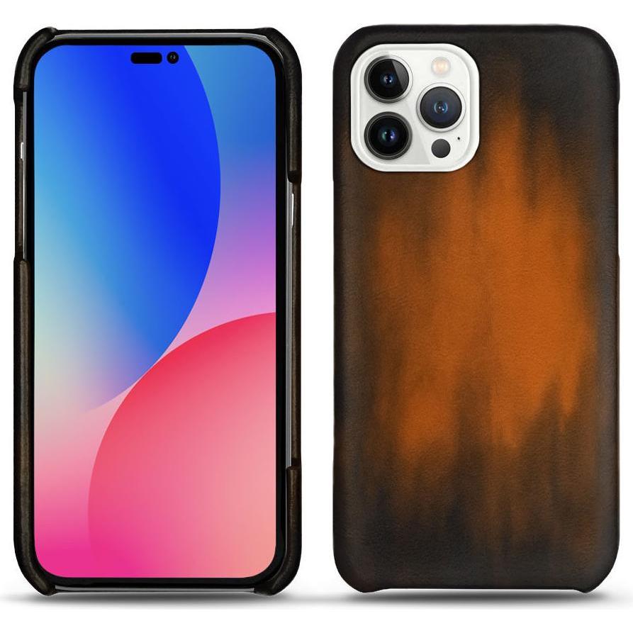 Noreve Lederschutzhülle (Apple iPhone 14 Pro Max), Smartphone Hülle, Braun