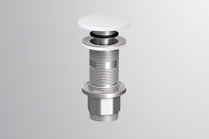 Actual product image Alape stem valve VT.4, W: 74 mm, H: 120mm, D: 74 mm, with storage function, white, Ã¸ 1 1/4 for ba