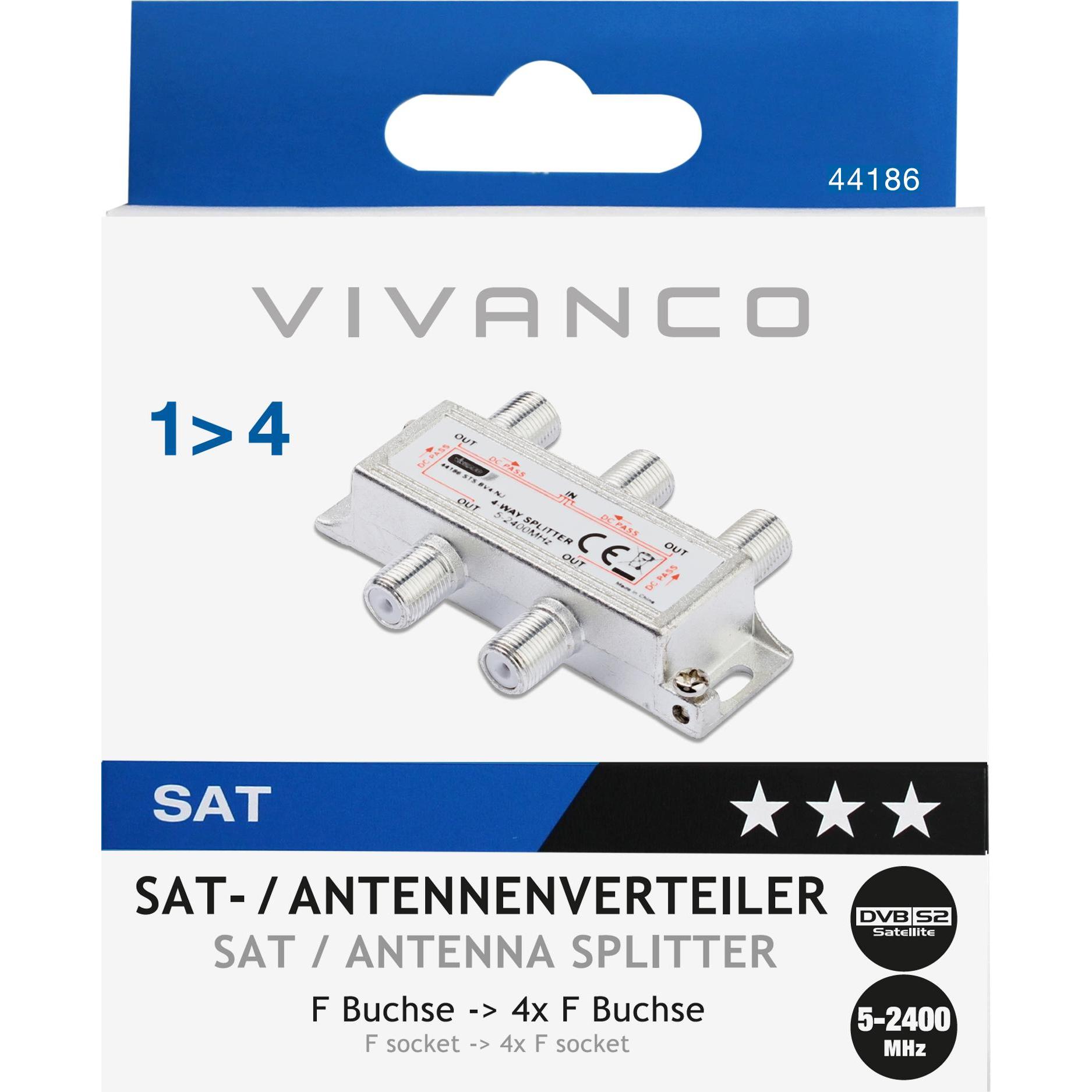 Thumbnail - Vivanco 44186 cable splitter/combiner Silver, Switch Box