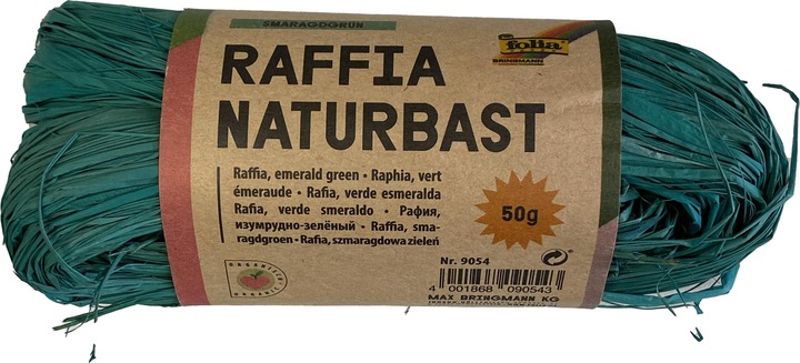 Produktbild Folia Bringmann Naturbast Raffia 50g Smaragdgrün