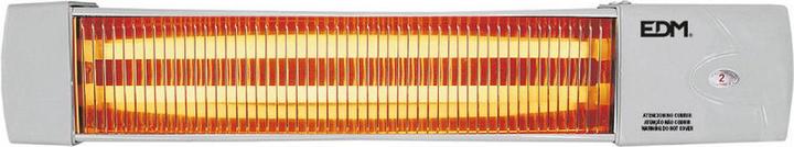 EDM Quartz-Heizung 07103 07103 Weiss Grau 600-1200 W Badezimmer (1200 W)