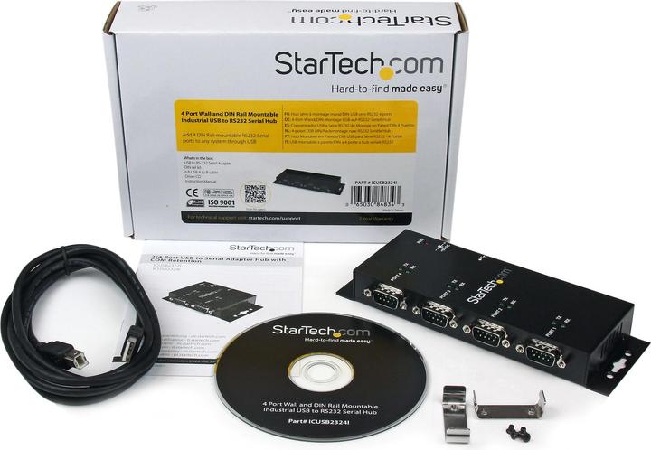 Produktbild StarTech 4 Port USB Serial Adapter (USB-A, 4 Ports)