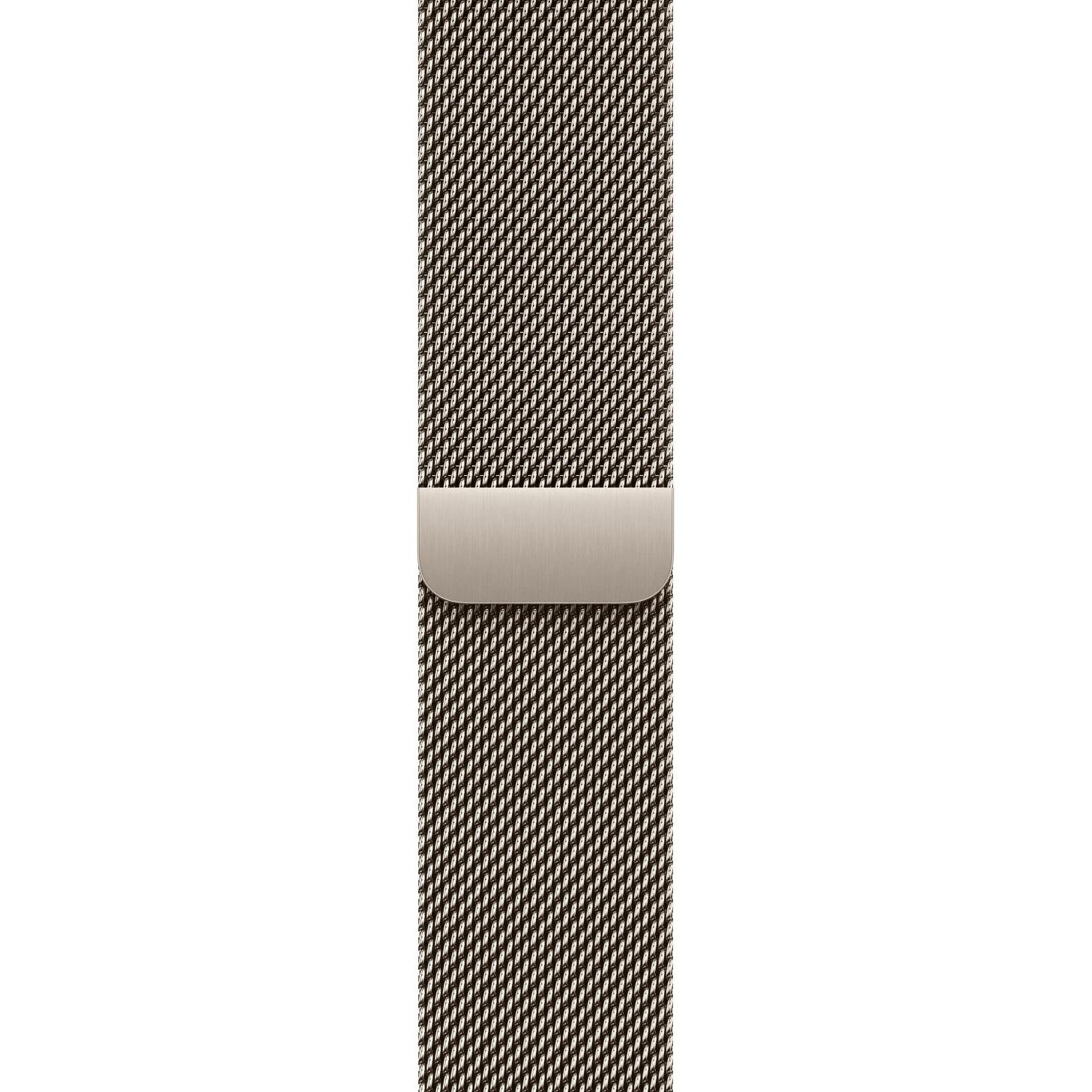 Apple Natural Titanium Milanese Loop (42 mm, 95% recyceltes Titan), Uhrenarmband, Beige