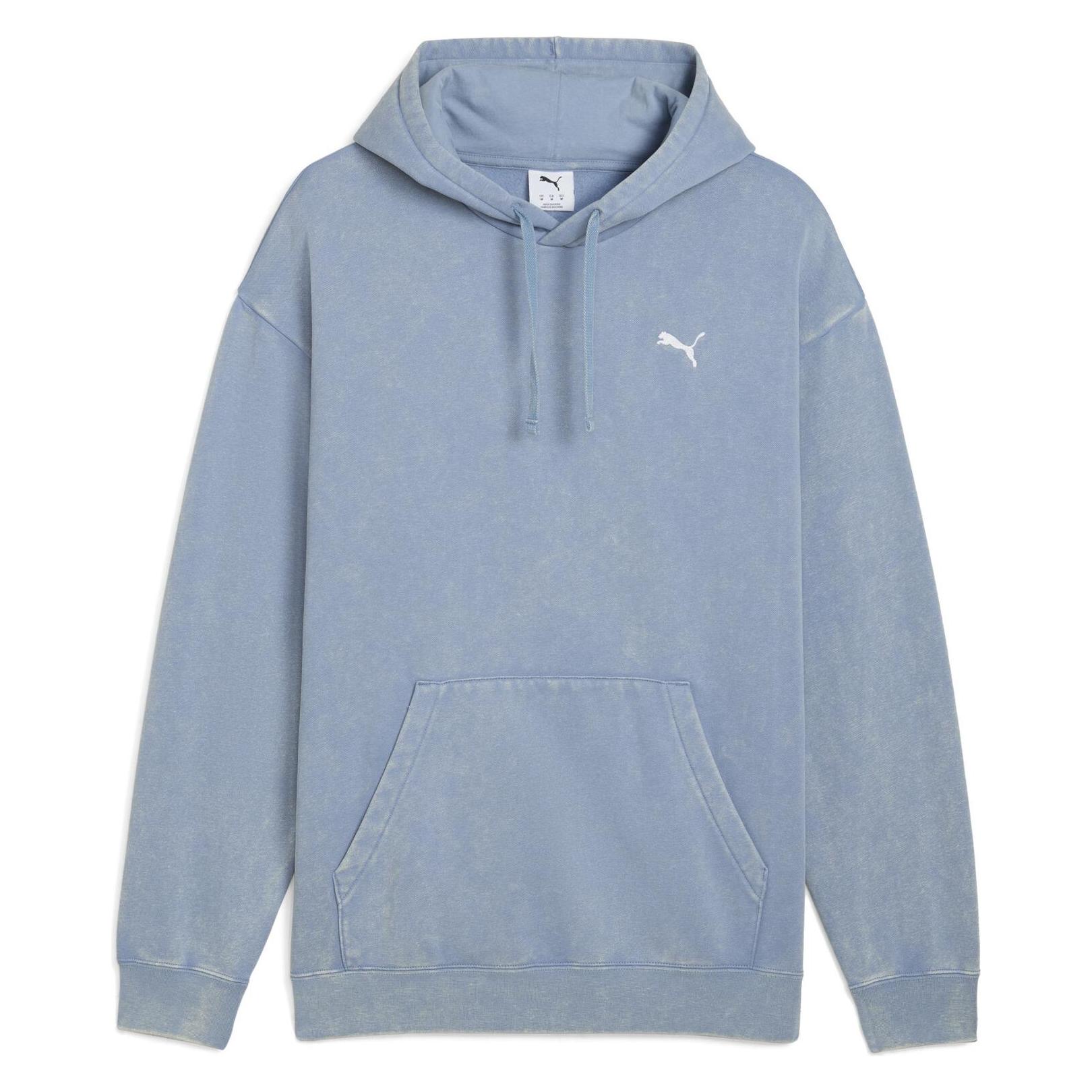 Puma, Mannen, Springer, Ess Elevated Relaxed Wash Hoodie Fl, Blauw, (L)