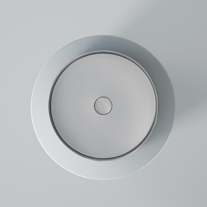 Produktbild Steinberg Série 442 lavabo à poser, rond, acier inox, sans trou pour robinet, sans trop-plein, 400x400x110mm (400 mm, 400 mm)