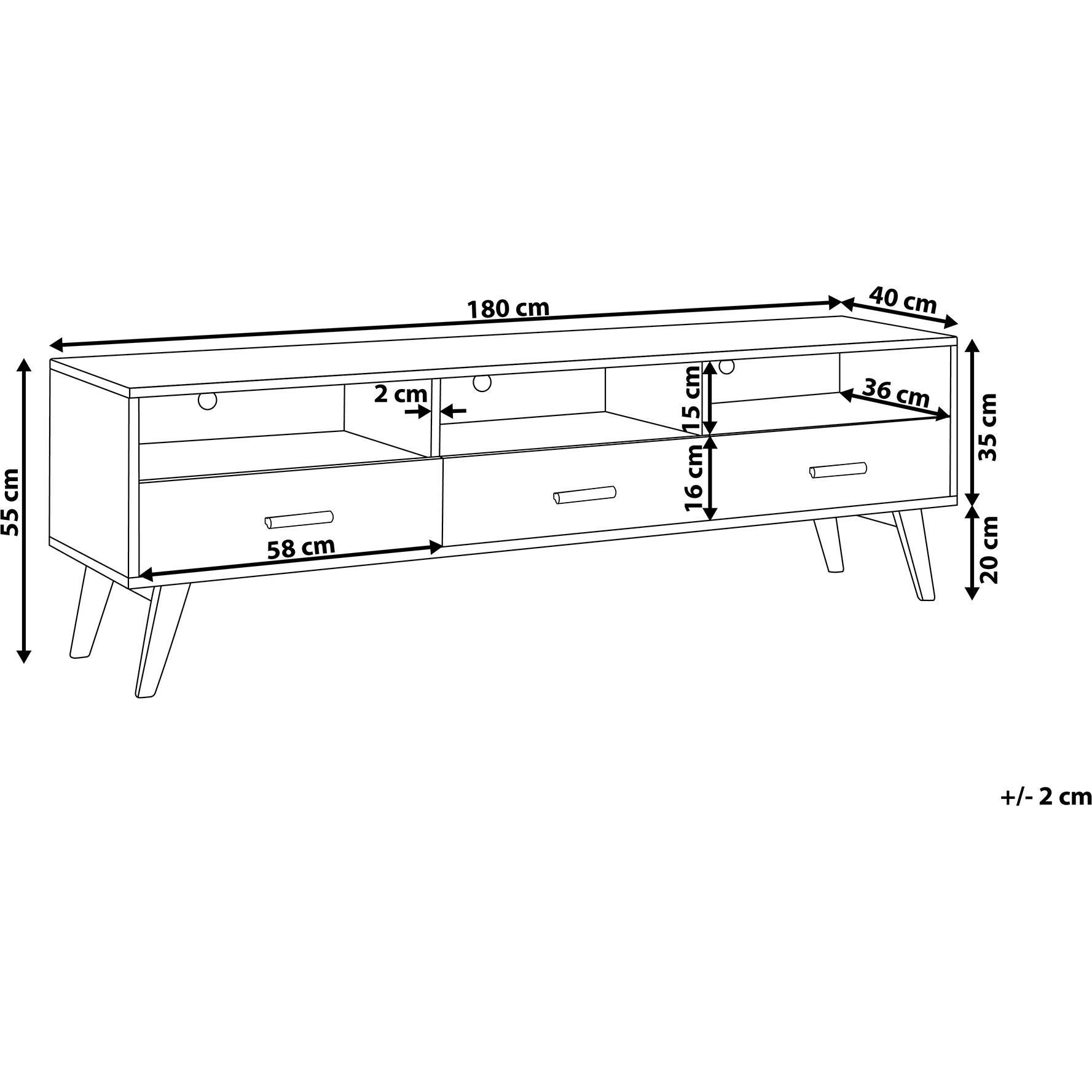 Thumbnail - Beliani, TV Möbel, Liberty (180 x 40 x 55 cm)