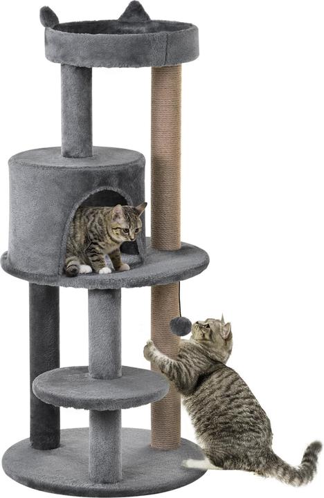 Actual product image PawHut Cat tree (104 cm, Light grey)