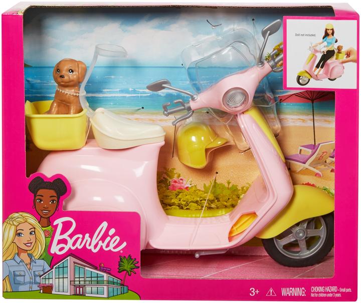 Image du produit Barbie Scooter et Petit Chien - Poupée Mannequin - 3 ans et +