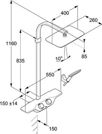 Actual product image Kludi Thermostatic dual-shower system COCK Discovery DN 15 we/chr