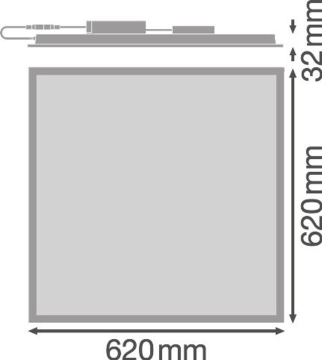 Actual product image Ledvance LED panel Value 625 UGR19 28W 620x620mm neutral white 4000K Panel light (3640 lm)