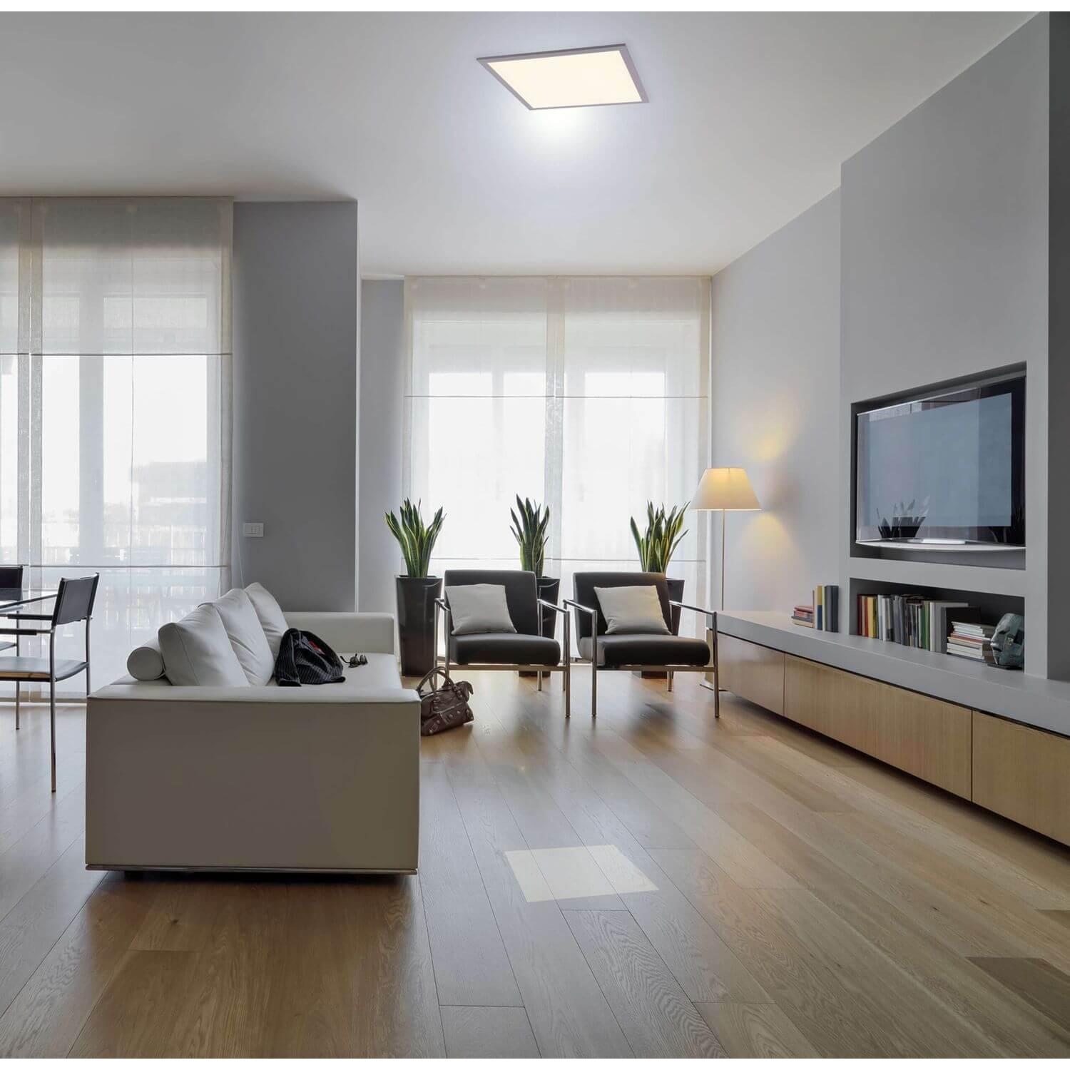 Thumbnail - Näve, Wandleuchte + Deckenleuchte, LED Aufbaupanel 45x45cm Sorriso 1297903