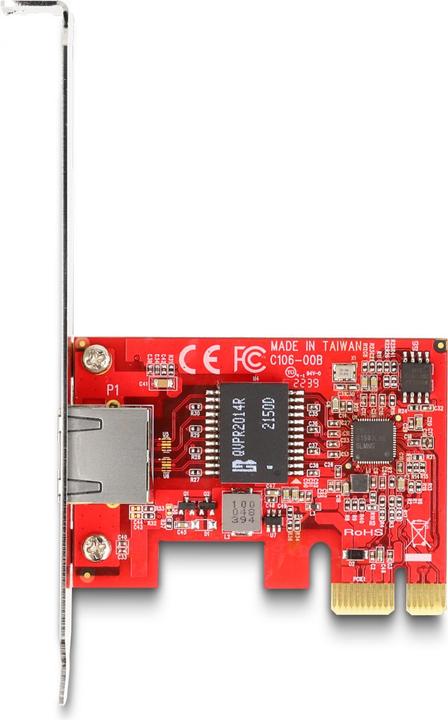 Actual product image Delock PCI Express x1 card to 1 x RJ45 2.5 Gigabit LAN i225 (Mini PCI Express)