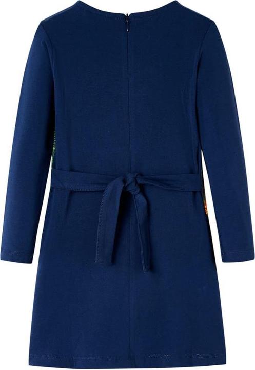 Produktbild vidaXL Kinderkleid mit Langen Ärmeln Marineblau 92,Material der (92)