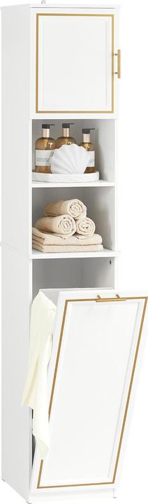 Produktbild SoBuy Hochschrank mit ausklappbarem Wäschesack (33 x 32 x 171 cm)