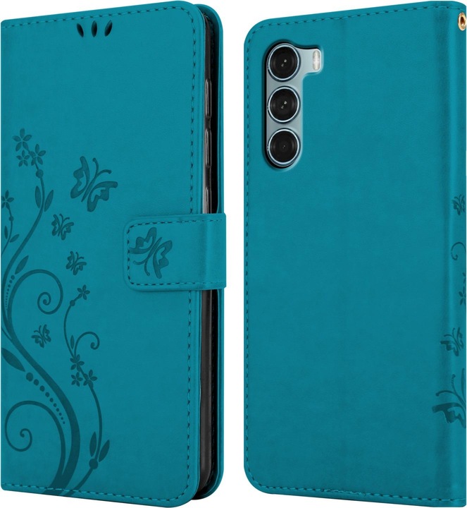 Actual product image Cadorabo Case Flower Book (Motorola Moto G200 5G)